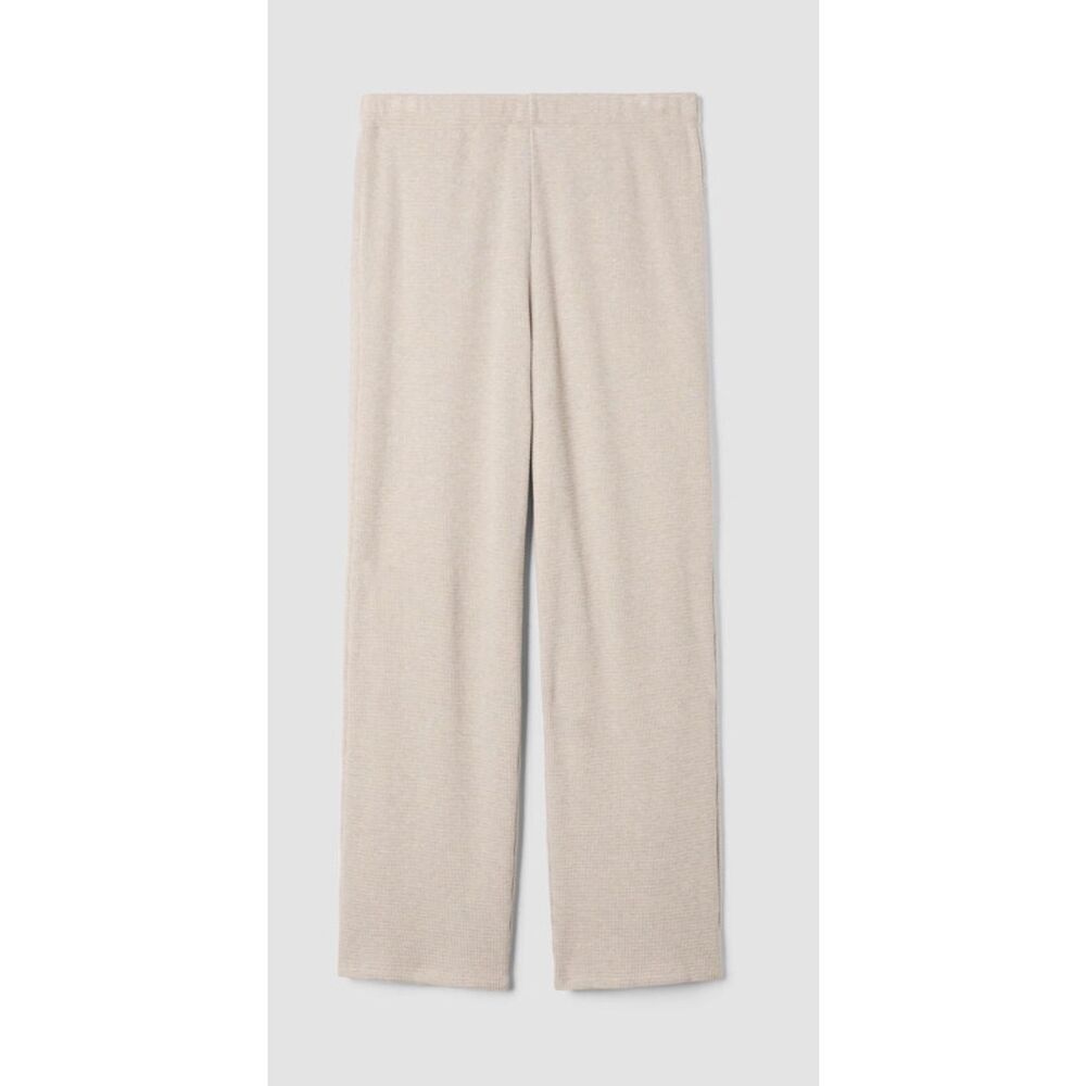 Eileen Fidher Mélange Organic Cotton Pant in Wheat NWT Size Large